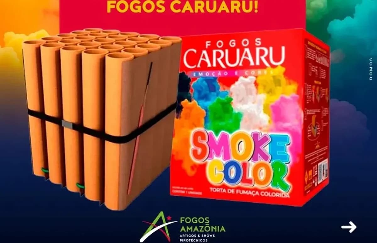 Torta Smoke Color — Fogos Caruaru